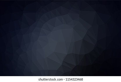 Dark Black vector polygon abstract layout. Brand new colored illustration in blurry style with gradient. A new texture for your design.