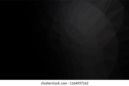 Dark Black vector polygon abstract layout. Brand new colored illustration in blurry style with gradient. The textured pattern can be used for background.