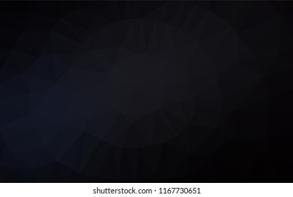 Dark Black vector polygon abstract backdrop. Glitter abstract illustration with an elegant design. The completely new template can be used for your brand book.