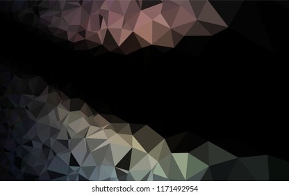 Dark Black vector polygon abstract background. Shining colored illustration in a Brand new style. The textured pattern can be used for background.