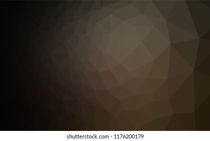 Dark Black vector polygon abstract background. Shining illustration, which consist of triangles. The completely new template can be used for your brand book.