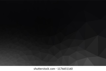 Dark Black vector polygon abstract layout. Glitter abstract illustration with an elegant design. The polygonal design can be used for your web site.