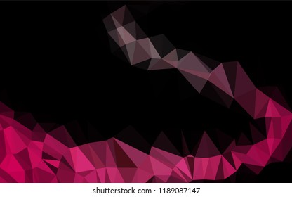 Dark Black vector polygon abstract layout. A sample with polygonal shapes. The textured pattern can be used for background.