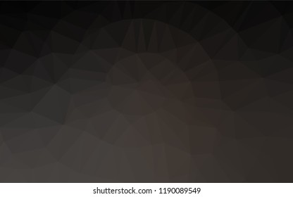 Dark Black vector polygon abstract layout. Creative geometric illustration in Origami style with gradient. The completely new template can be used for your brand book.