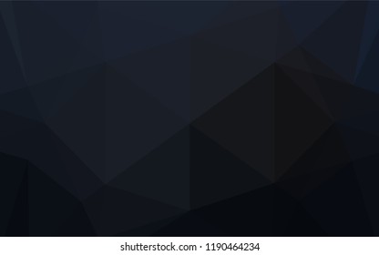 Dark Black vector polygon abstract layout. Creative geometric illustration in Origami style with gradient. The best triangular design for your business.