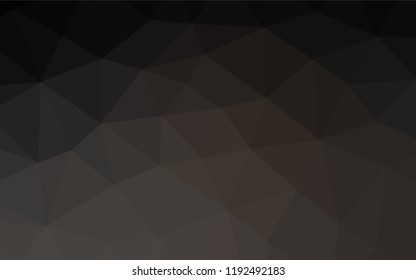 Dark Black vector polygon abstract layout. Modern geometrical abstract illustration with gradient. Brand new design for your business.