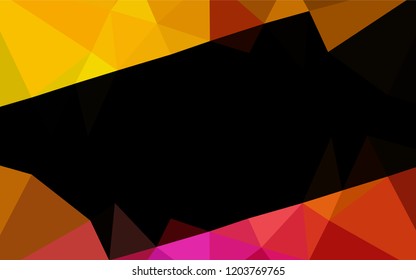 Dark Black vector polygon abstract layout. An elegant bright illustration with gradient. The best triangular design for your business.