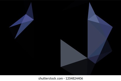 Dark Black vector polygon abstract background. Modern geometrical abstract illustration with gradient. Brand new style for your business design.