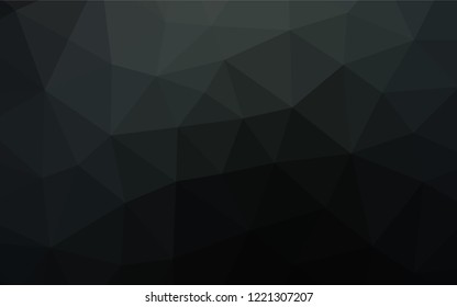 Dark Black vector polygon abstract layout. Creative illustration in halftone style with gradient. A completely new design for your business.