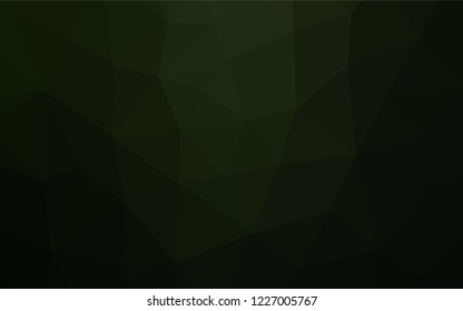 Dark Black vector polygon abstract layout. Modern geometrical abstract illustration with gradient. A completely new design for your business.
