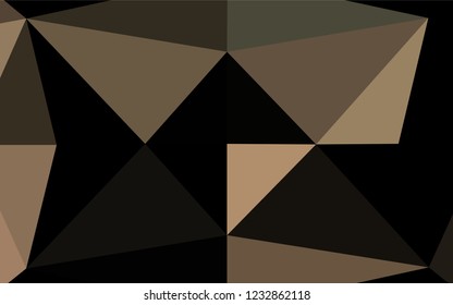 Dark Black vector polygon abstract backdrop. Colorful illustration in abstract style with gradient. The best triangular design for your business.