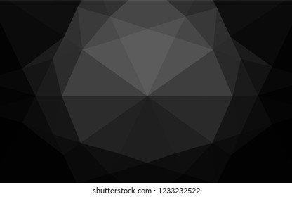 Dark Black vector polygon abstract background. Modern geometrical abstract illustration with gradient. The textured pattern can be used for background.
