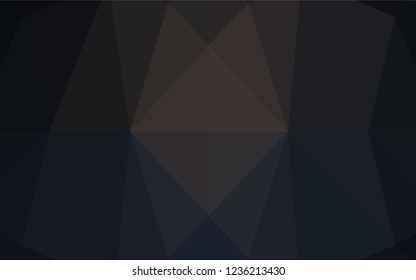 Dark Black vector polygon abstract backdrop. Modern geometrical abstract illustration with gradient. The template can be used as a background for cell phones.