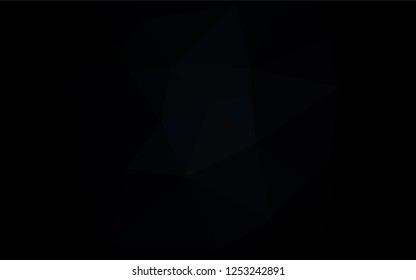 Dark Black vector polygon abstract backdrop. Colorful abstract illustration with gradient. A new texture for your design.