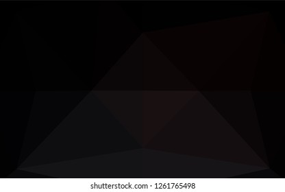 Dark Black vector polygon abstract backdrop. A completely new color illustration in a vague style. Triangular pattern for your business design.