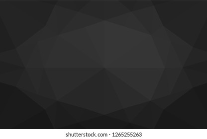 Dark Black vector polygon abstract backdrop. A vague abstract illustration with gradient. A completely new design for your business.