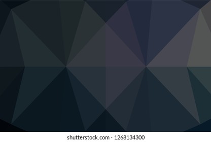 Dark Black vector polygon abstract background. Modern geometrical abstract illustration with gradient. The best triangular design for your business.