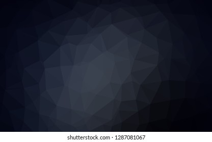 Dark Black vector polygon abstract backdrop. An elegant bright illustration with gradient. Completely new template for your business design.
