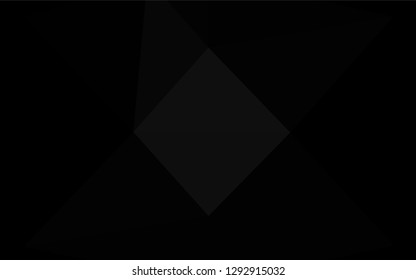 Dark Black vector polygon abstract layout. A sample with polygonal shapes. The template can be used as a background for cell phones.
