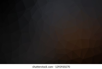 Dark Black vector polygon abstract backdrop. A sample with polygonal shapes. Elegant pattern for a brand book.