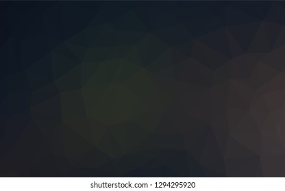 Dark Black vector polygon abstract backdrop. Creative geometric illustration in Origami style with gradient. Brand new design for your business.