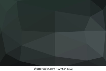Dark Black vector polygon abstract background. Colorful illustration in abstract style with gradient. Template for your brand book.