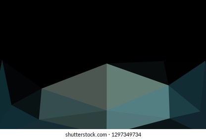 Dark Black vector polygon abstract layout. Modern geometrical abstract illustration with gradient. Completely new design for your business.