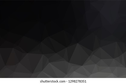 Dark Black vector polygon abstract backdrop. Colorful abstract illustration with gradient. A completely new design for your business.