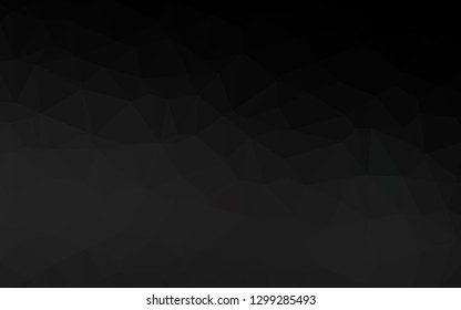 Dark Black vector polygon abstract background. Brand new colorful illustration in with gradient. Completely new template for your business design.