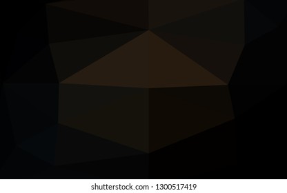 Dark Black vector polygon abstract backdrop. Colorful abstract illustration with gradient. Textured pattern for background.