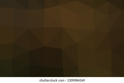 Dark Black vector polygon abstract backdrop. A completely new color illustration in a vague style. Elegant pattern for a brand book.