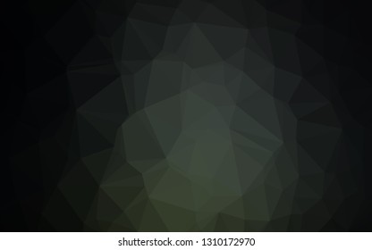 Dark Black vector polygon abstract backdrop. An elegant bright illustration with gradient. Textured pattern for background.