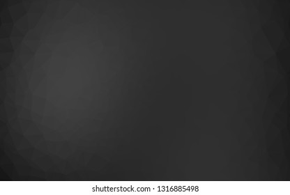 Dark Black vector polygon abstract backdrop. Brand new colorful illustration in with gradient. Template for your brand book.