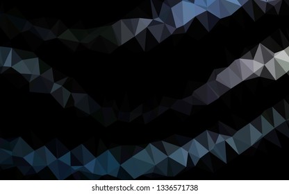 Dark Black vector polygon abstract background. A sample with polygonal shapes. The best triangular design for your business.