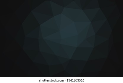 Dark Black vector polygon abstract layout. Glitter abstract illustration with an elegant design. Brand new design for your business.