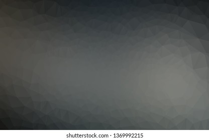 Dark Black vector polygon abstract background. Colorful illustration in abstract style with gradient. Brand new style for your business design.