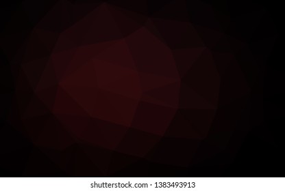 Dark Black vector polygon abstract backdrop. Shining illustration, which consist of triangles. Template for your brand book.