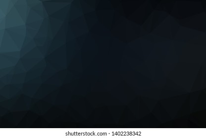 Dark Black vector polygon abstract backdrop. Geometric illustration in Origami style with gradient. Completely new template for your business design.