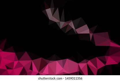 Dark Black vector polygon abstract layout. An elegant bright illustration with gradient. Elegant pattern for a brand book.