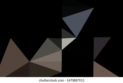 Dark Black vector polygon abstract backdrop. A completely new color illustration in a vague style. Completely new design for your business.