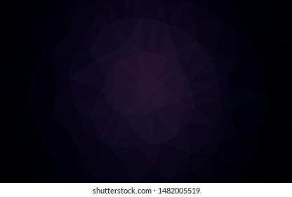 Dark Black vector polygon abstract background. Shining illustration, which consist of triangles. Brand new design for your business.