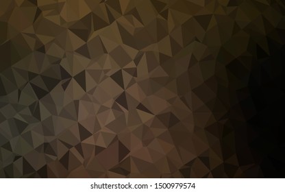 Dark Black vector polygon abstract background. Geometric illustration in Origami style with gradient. Completely new design for your business.