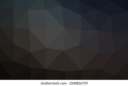 Dark Black vector polygon abstract background. Modern geometrical abstract illustration with gradient. Elegant pattern for a brand book.