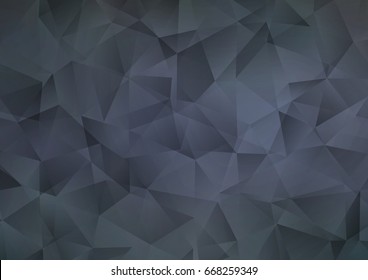 Dark Black vector polygon abstract pattern. Glitter abstract illustration with an elegant design. The elegant pattern can be used as part of a brand book.