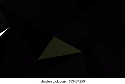 Dark Black vector polygon abstract template. Modern geometrical abstract illustration with gradient. A completely new design for your business.