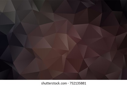 Dark Black vector polygon abstract template. Creative illustration in halftone style with gradient. The best triangular design for your business.