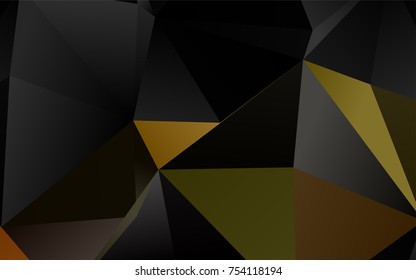 Dark Black vector polygon abstract template. Brand-new colored illustration in blurry style with gradient. The completely new template can be used for your brand book.