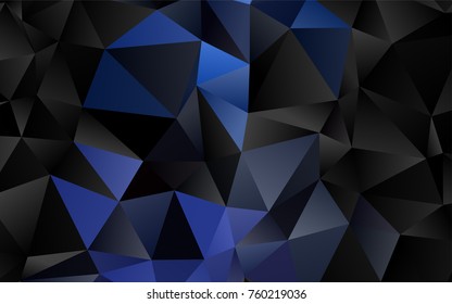 Dark Black vector polygon abstract template. Colorful abstract illustration with gradient. Brand-new design for your business.