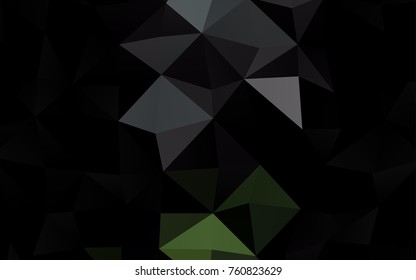 Dark Black vector polygon abstract background. Triangular geometric sample with gradient.  The best triangular design for your business.