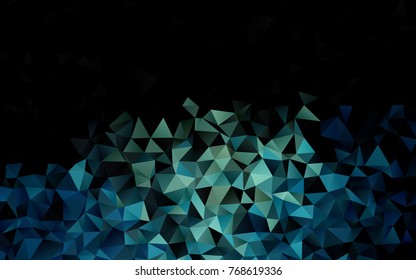 Dark Black vector polygon abstract pattern. Shining illustration, which consist of triangles. Brand-new style for your business design.